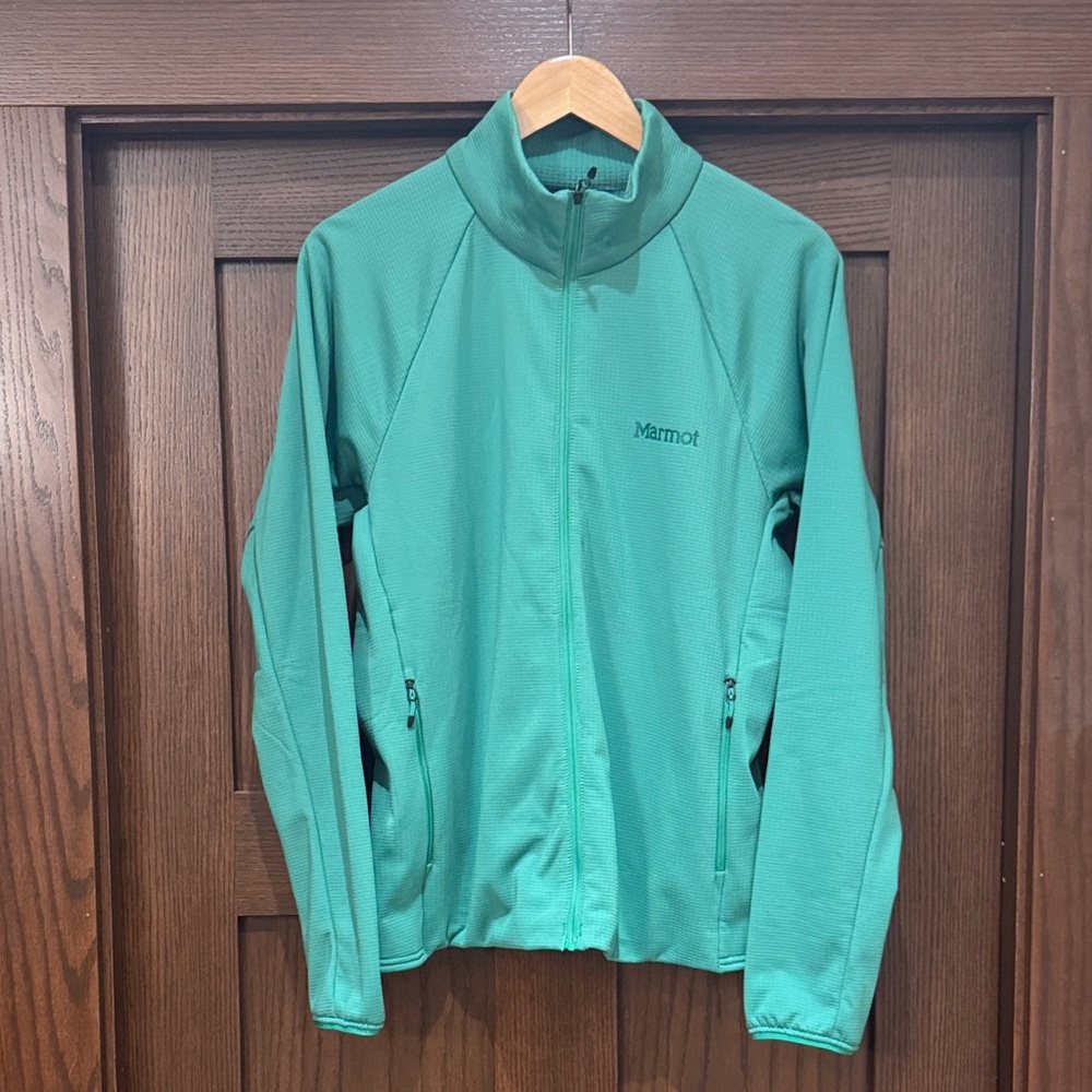 NWT Marmot Women’s Leconte Fleece Jacket Green Full-Zip—Size Large